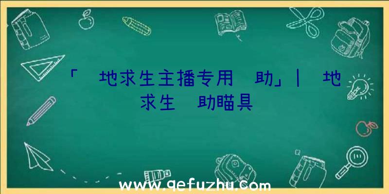 「绝地求生主播专用辅助」|绝地求生辅助瞄具